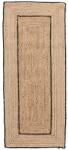Bizzotto Ankit fekete natúr juta szőnyeg 60x150 cm (0608303deco)