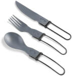 GSI Outdoors Tekk Trio Folding Cutlery Set evőeszköz készlet szürke