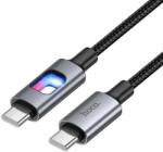 hoco. Cablu Date si Incarcare USB-C - USB-C HOCO U144 Led, 60W, 1.2m, Negru