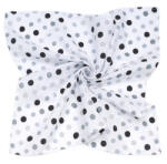 MT Textil MTT Nagy textil pelenka (120x120) - Fehér alapon fekete és szürke pöttyök - pindurka