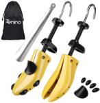 Zenino 2 db Zenino állítható cipőtágító készlet hosszúkás és széles cipőhöz, táskával és cipővel, Premium ABS, unisex, rugós, sárga, 30-36 méret (P1201)