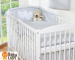 BabyLion 3 részes ágyneműhuzat szett - HH - Szürke - pindurka