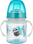 Canpol babies Cseppmentes Szilikon tanulópohár világító fogantyúval 120ml (6h+) Exotic Animals - Kék - pindurka