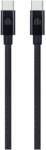 Dviced USB-C - USB-C kábel, nylon textil, 3m, fekete (DV120013)