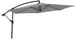 LesliLiving Függő napernyő Gemini 3 m átmérőjű szürke
