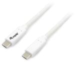 Equip Преобразувателен кабел - 128361 (USB-C 3.2 Gen1 към USB-C, мъжки/женски, PD: 60W, бял, 1 м) (128361)