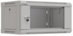 Lanberg WF03-5304-10S 19" 4U SZÉL: 540mm MÉLY: 350mm MAG: 281mm lapraszerelt üvegajtós szürke fali rack szekrény