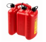 Tecomec Canistră dublă TECOMEC® 6 L + 3 L, pentru carburant și ulei, cu compartimente separate și ștuț de turnare inclus, roșie (51709017)