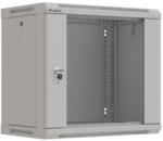 Lanberg WF03-5309-10S 19" 9U SZÉL: 540mm MÉLY: 350mm MAG: 500mm lapraszerelt üvegajtós szürke fali rack szekrény - pcx