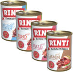 RINTI 24x400g RINTI ínyenceknek nedves kutyatáp- Mix: marha, szárnyasszív, borjú, bárány