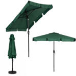 Homelux Umbrelă de grădină dreptunghiulară, reglabilă, cu manivelă, 200x130 cm, verde (SL-UM019-9)