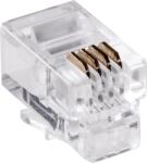 Cabletech Conector telefonic 4P4C / RJ10 pentru conectarea receptorului la telefon, 100buc TEL0001 (TEL0001)