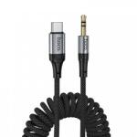 hoco. USB-C - 3, 5 mm-es audiokábel Hoco UPA33B, 1, 5 m, fekete
