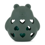  PETITE&MARS Szilikon játék csörgővel Bear Basil Misty Green 0m+ (606817)