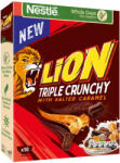 Nestlé Lion Triple Crunchy ropogós gabonapehely sós karamellel, csokoládés bevonattal és tejcsokoládéval (300 g)