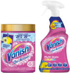 Vanish Oxi Action foltelvátolító csomag: előkezelő spray (500 ml) és folteltávolító por (970 g)