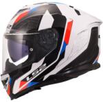 LS2 Cască integrală pentru motocicletă LS2 FF818 Storm III Sports, alb-albastru-roșu lucios (LS168180402-MASTER)