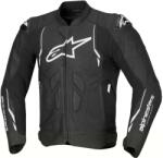 Alpinestars Geacă moto din piele Alpinestars Dusk alb-negru (AIM100-1137)