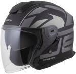 Cassida Cască de motocicletă Cassida Jet Tech 2.0 RoTo, neagră mată, gri-albă (AIM140-2587)