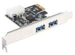 Lanberg Pci Express X1 Kártya-> 2x Usb-a 3.1 Gen1 Alacsony Profilú (pce-us3-002)