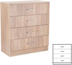 Leziter Miami komód 4 fiókos 80x92 cm sonoma tölgy-sonoma tölgy (LMK4FSTST) - fabuland