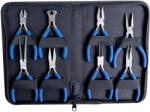 Brüder Mannesmann Mannesmann Set clești de precizie, 8 piese, pentru lucrări electronice, în husă cu fermoar (M10808) Cleste