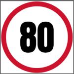  Sebességkorlátozó matrica 80 Km/h 15 cm Laminált (4829361750_8)