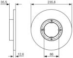 Bosch féktárcsa BOSCH 0 986 479 898 for DAEWOO, CHRYSLER (0 986 479 898)
