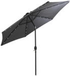 Leziter Solari kerti napernyő led lámpával szürke 300 cm (LEYBC2303-30-LED-GR)