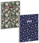 Ars Una vonalas spirálfüzet A4 Navy-Flowery mix