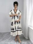 Shein DC43118 Shein Mintás Kismama Ruha Maxi Nyakkivágással (16) S