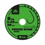 Mikado Feeder Bomb tűvel horog 8 damil 0.23mm/38cm op. 8 db (MIK-HFB805BI-08)