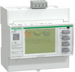 Schneider Electric Teljesítménymérő I, In, U, V, PQS, E, PF, Hz, átlag, MODBUS, memória (METSEPM3255)