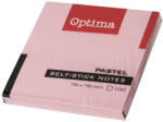 OPTIMA Öntapadós jegyzettömb OPTIMA 75x75mm pasztell rózsa 100 lap (122919) - tonerpiac