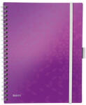 Leitz Spirálfüzet kockás LEITZ Wow Active A/4 80 lapos lila (46450062)