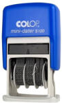 COLOP Bélyegző dátum COLOP S120 Mini számmal kék ház fekete párna (BE01051201) - tonerpiac