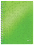 Leitz Spirálfüzet vonalas LEITZ Wow A/4 80 lapos zöld (46370054)