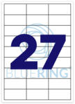 BLUERING Etikett címke, 70x32mm, 100 lap, 27 címke/lap Bluering® (BRET129) - tonerpiac