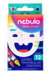 Nebulo Zsírkréta NEBULO Jumbo háromszögletű hegyezett 12 színű (NJZSK-TR-12)