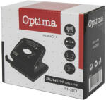 OPTIMA Lyukasztó OPTIMA H-30 2 lyukú fém 30 lap fekete (22162) - tonerpiac