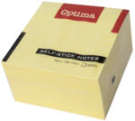 OPTIMA Öntapadós jegyzettömb OPTIMA 75x75mm sárga 450 lap (122914) - tonerpiac