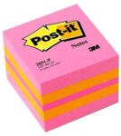 POST-IT Öntapadós jegyzettömb 3M Post-it LP2051P 51x51mm mini kocka vegyes pink 400 lap (12661) - tonerpiac