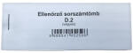  Nyomtatvány ellenőrző sorszámtömb D2 100 lapos 118x40 mm 2 szelvényes vegyes 30 tömb/csomag (D.2/MIX) - tonerpiac