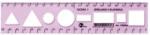 Optima Sablon vonalzó OPTIMA pink 20cm (53051) - tonerpiac