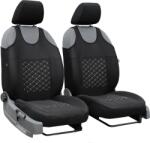 AUTO-DEKOR Huse auto universale din material textil MOTIVE potrivite pentru Toyota Prius, negre cu cusături gri, 2 buc