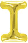 Flippy Balon Folie Metalizata Litera I, Flippy, 40 cm, Umflati cu Heliu sau Aer, Ambalaj Individual, Pai inclus, Auriu (127197)