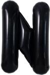 Flippy Balon Folie Metalizata Litera N, Flippy, 40 cm, Umflati cu Heliu sau Aer, Ambalaj Individual, Pai inclus, Negru (129364)