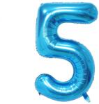 Flippy Balon din Folie Flippy, Cifra 5, 81 cm, Pentru Aer sau Heliu, Bulk, Albastru (126207)