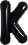 Flippy Balon Folie Metalizata Litera K, Flippy, 40 cm, Umflati cu Heliu sau Aer, Ambalaj Individual, Pai inclus, Negru (129361)