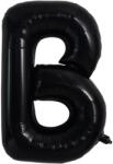 Flippy Balon Folie Metalizata Litera B, Flippy, 40 cm, Umflati cu Heliu sau Aer, Ambalaj Individual, Pai inclus, Negru (129352)